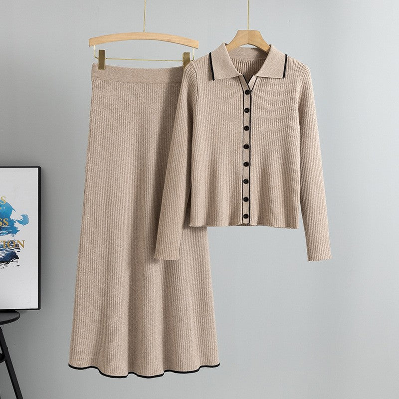 Dorelle Ribbed Wool Skirt Set