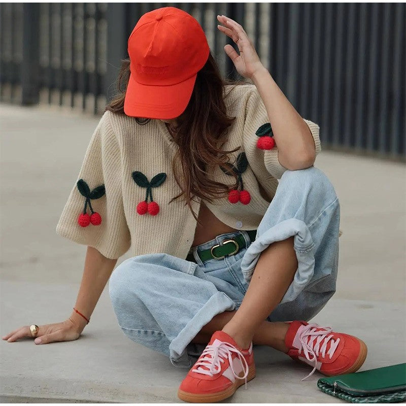 Fiorella 3D Floral Knit Cardigan