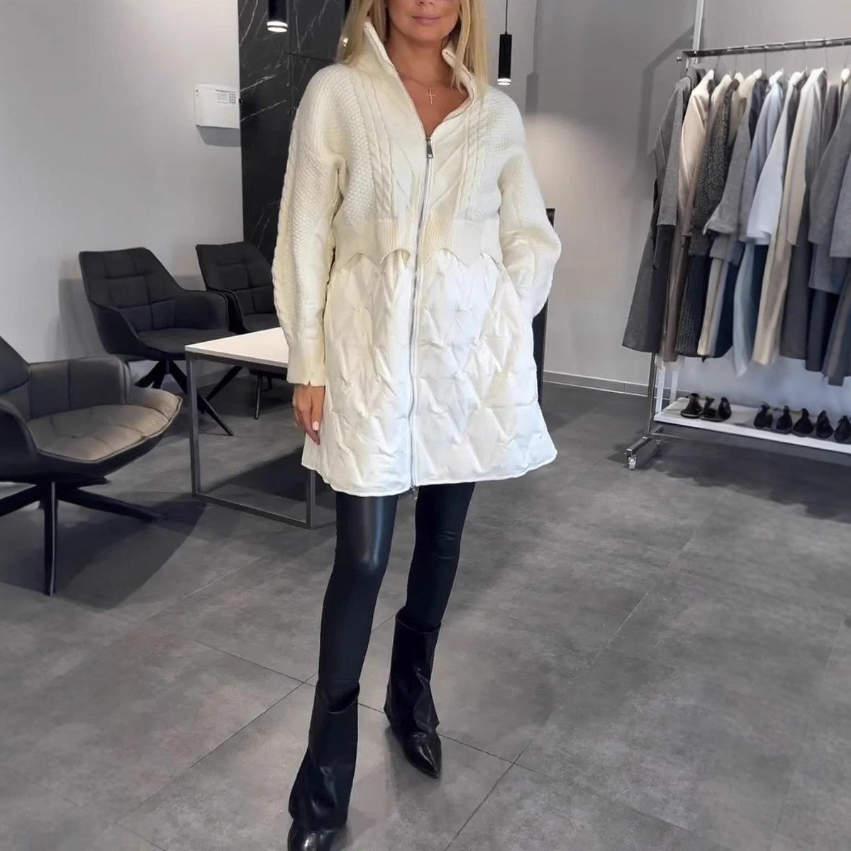 Ameryl Mid-Length Padded Jacket