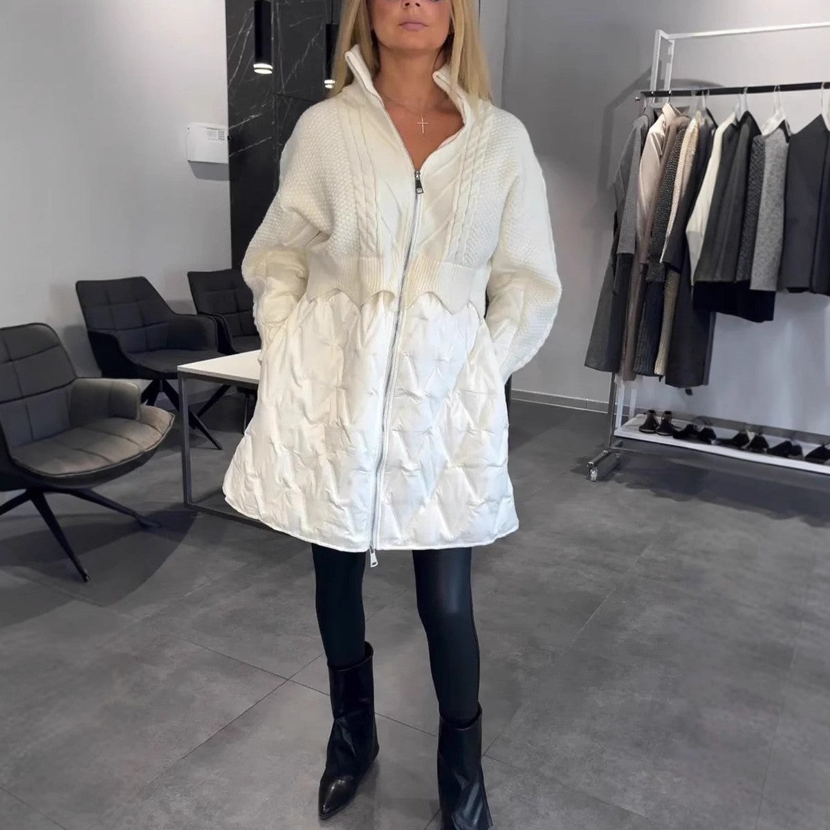 Ameryl Mid-Length Padded Jacket