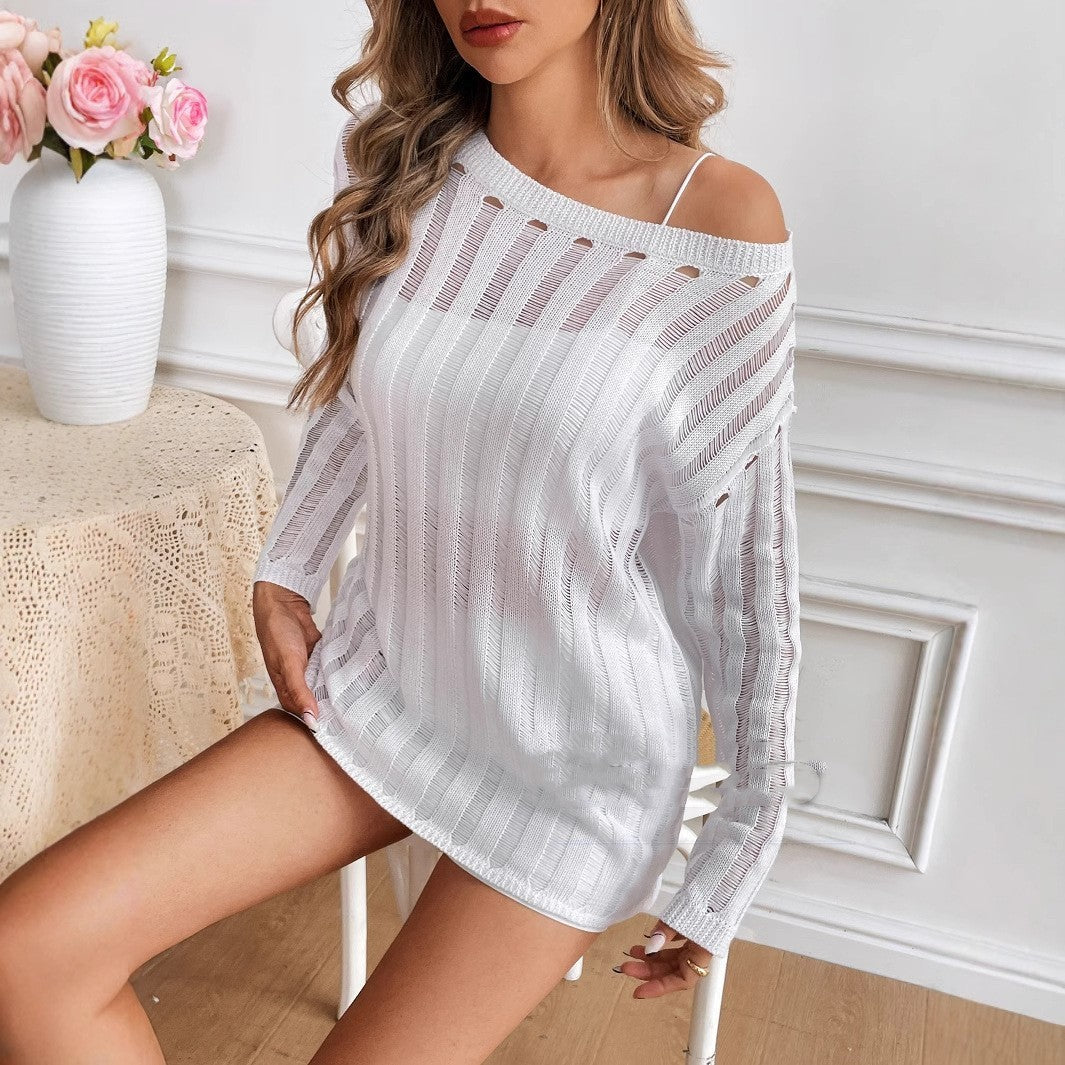 Aurelia Hollow Knit Sun Cover Pullover