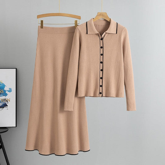 Dorelle Ribbed Wool Skirt Set