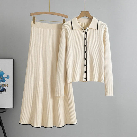 Dorelle Ribbed Wool Skirt Set