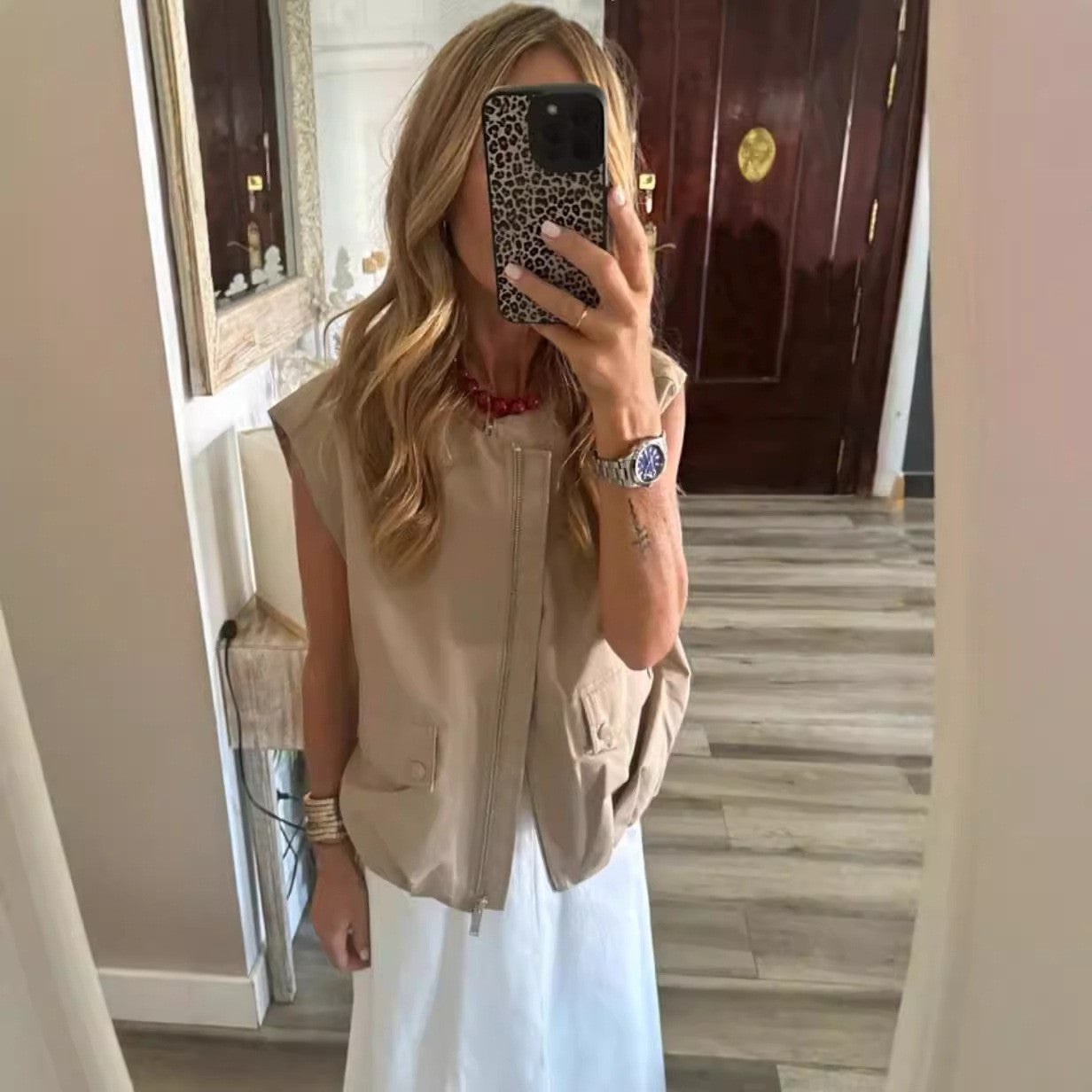 Elowen Pleated Sleeveless Vest