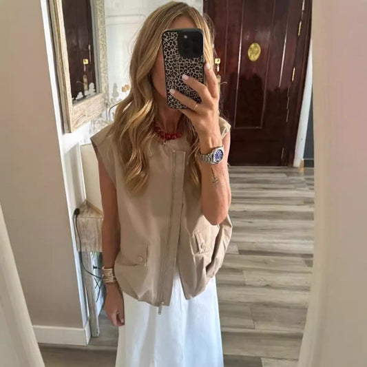 Elowen Pleated Sleeveless Vest