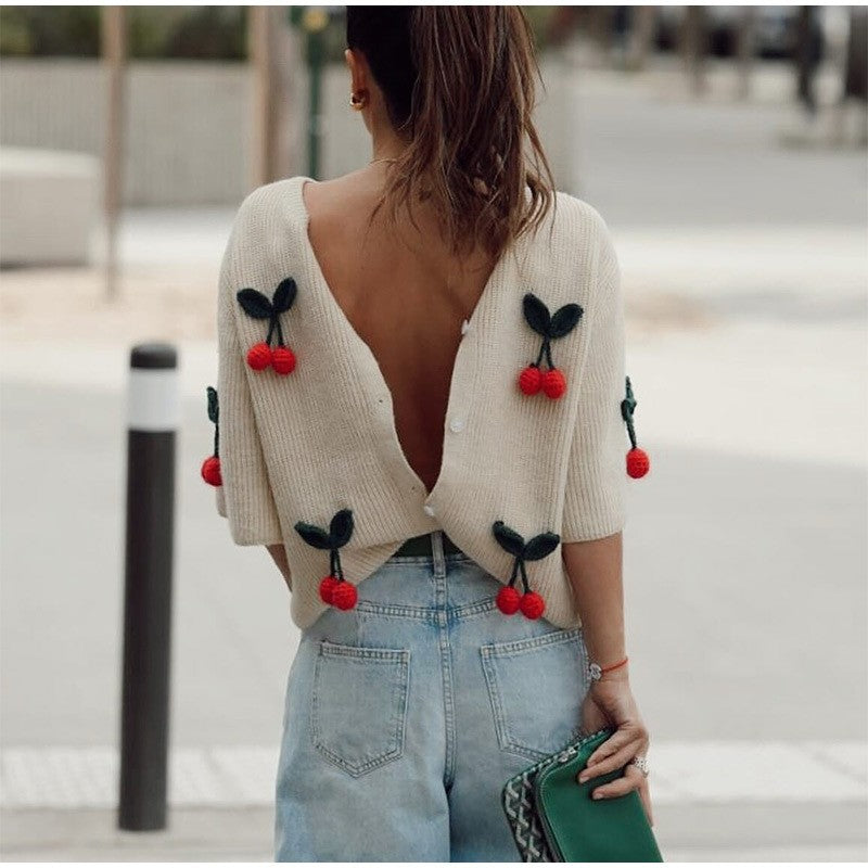 Fiorella 3D Floral Knit Cardigan