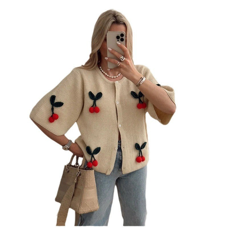 Fiorella 3D Floral Knit Cardigan