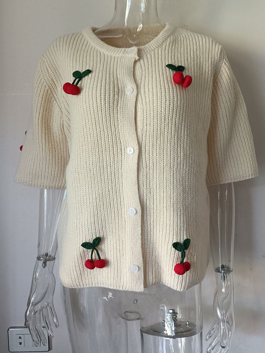 Fiorella 3D Floral Knit Cardigan