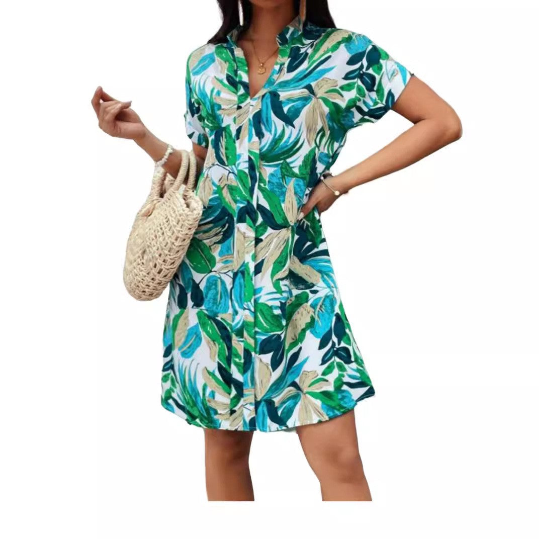 Liora Batwing Sleeve Print Midi Dress