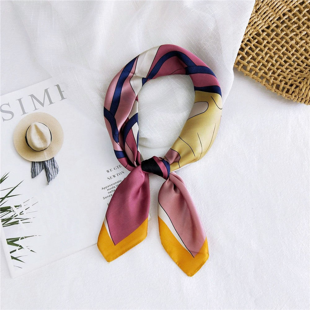 Marcelline Patterned Silk Square