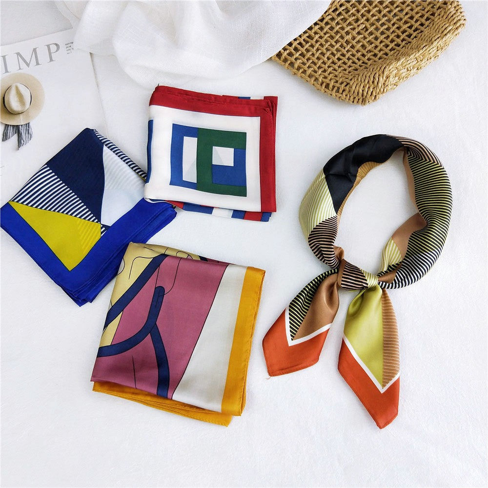 Marcelline Patterned Silk Square