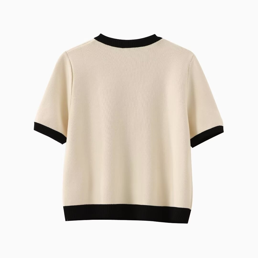Marlowe Contrast Cardigan Tee