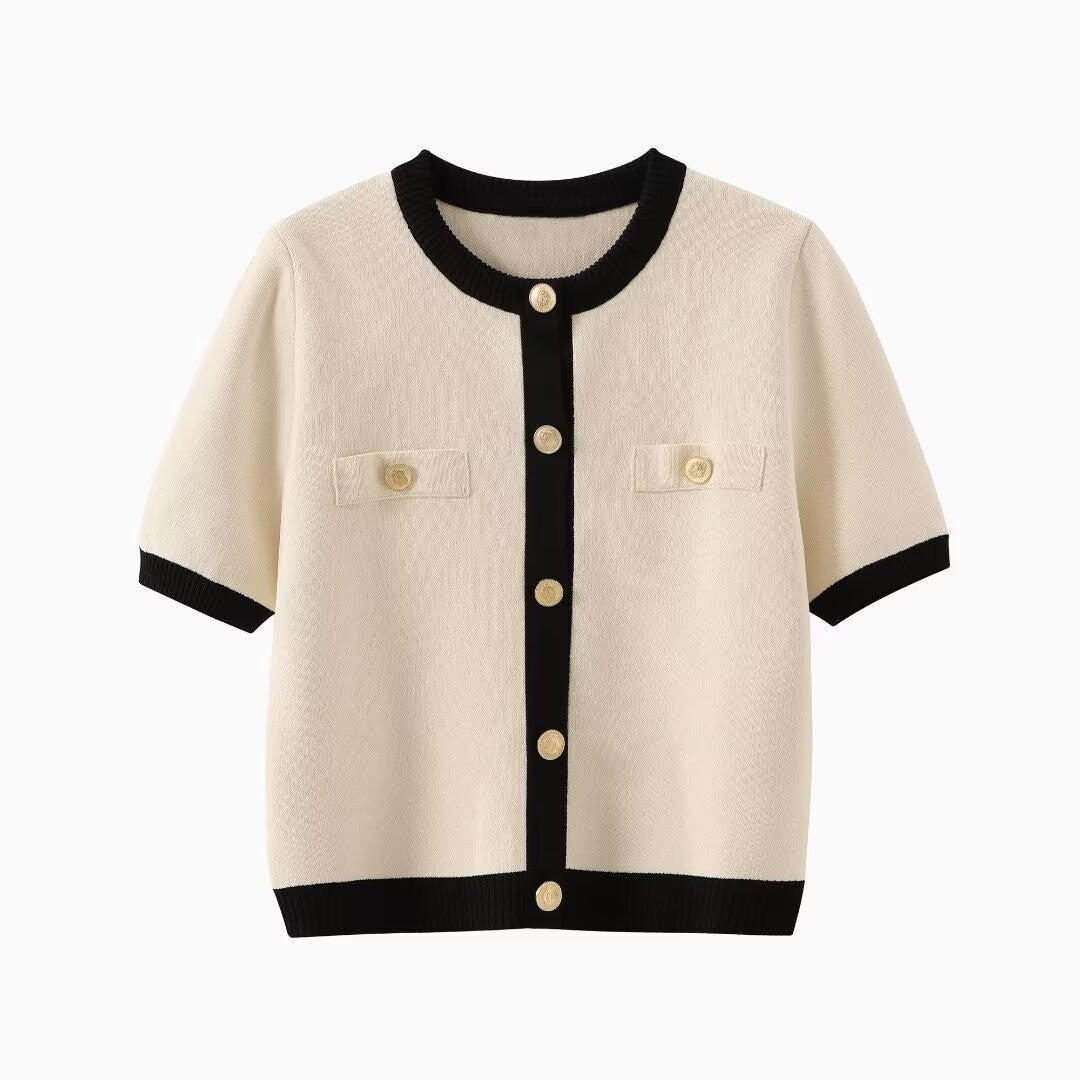 Marlowe Contrast Cardigan Tee