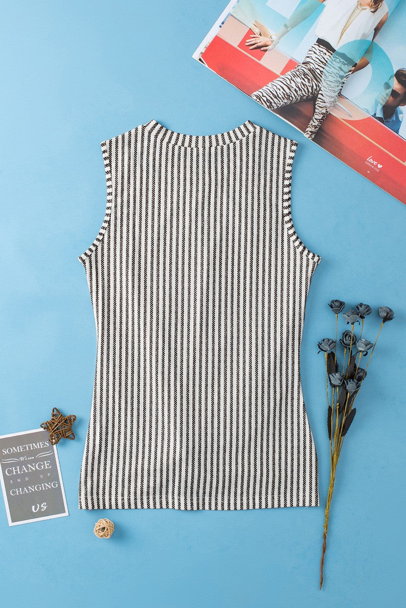 Noelle Striped Cutout Vest