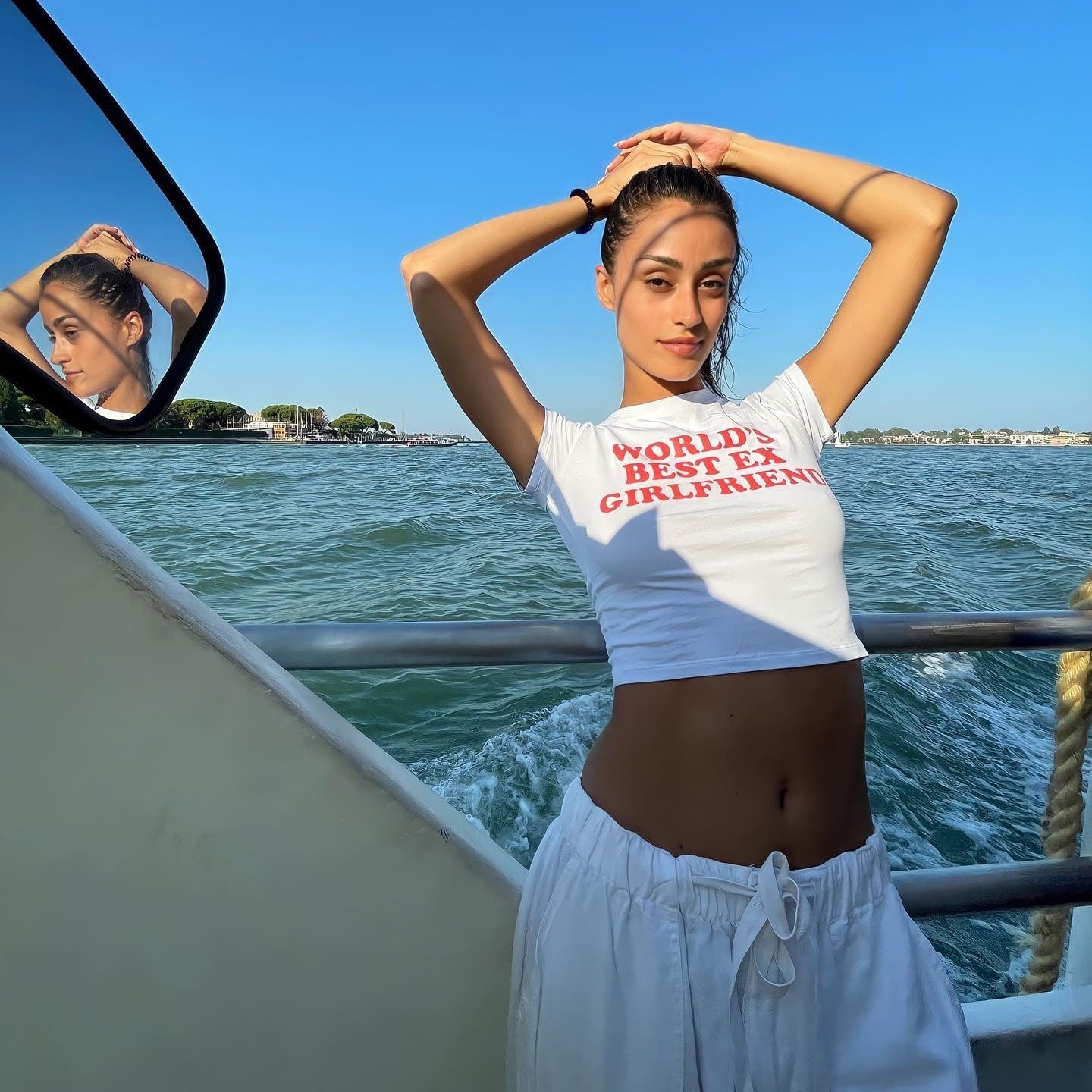 Nova Graphic Letter Crop Tee