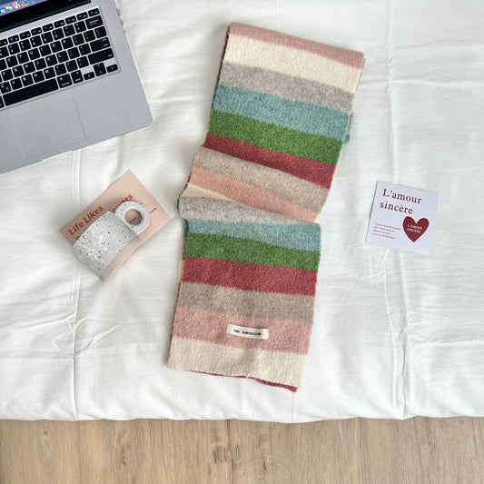 Sylvie Striped Wool Scarf