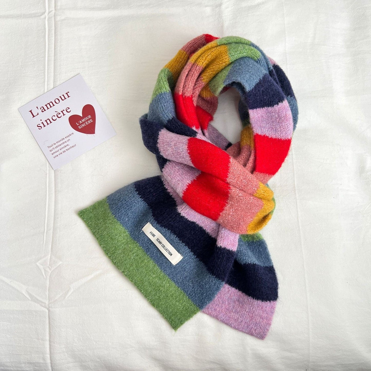 Sylvie Striped Wool Scarf