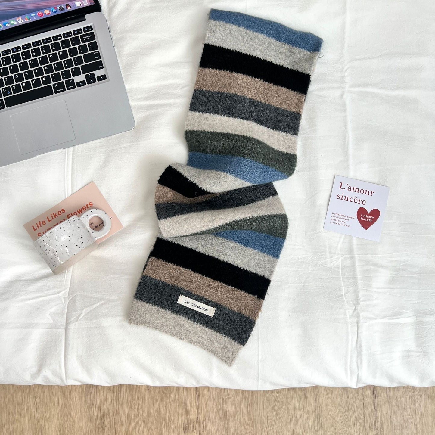 Sylvie Striped Wool Scarf