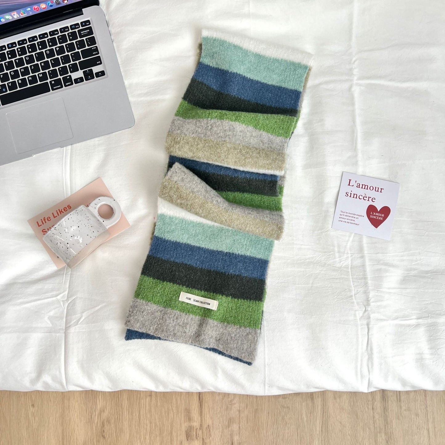 Sylvie Striped Wool Scarf
